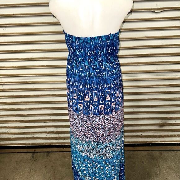 Lane Bryant Maxi Dress strapless geometric and floral design size 14/16 - Picture 2 of 6